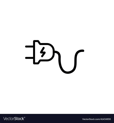 Electric Plug Icon In Trendy Flat Style Isolated Vector Image