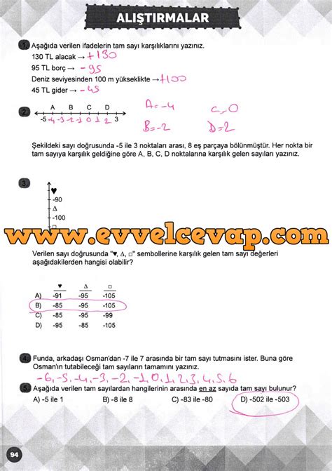 S N F Matematik Meb Yay Nlar Ders Kitab Cevaplar Sayfa Ders