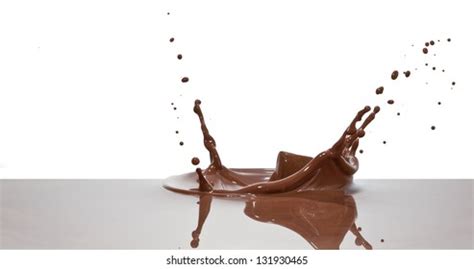Splash Hot Chocolate Splash Spray Isolated Stock Illustration