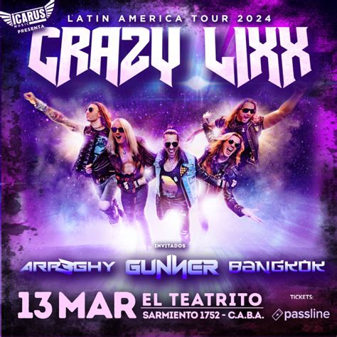 Crazy Lixx Latin America Tour 2024 Passline