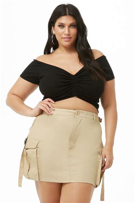 Plus Size Cargo Mini Skirt Mini Skirts Plus Size Outfits Plus Size