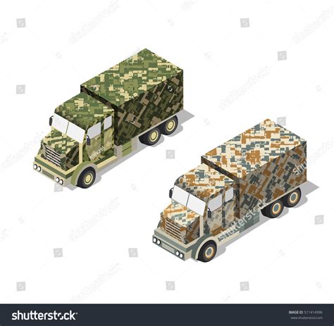 Military Truck Army Vehicle Transport Camouflage Stock Vector (Royalty Free) 511414996 ...