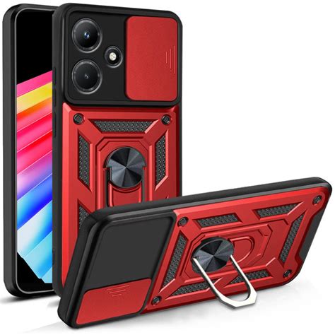 Etui Pancerne Do Infinix Hot 30i CamShield Slide Czerwone Sklep XGSM Pl