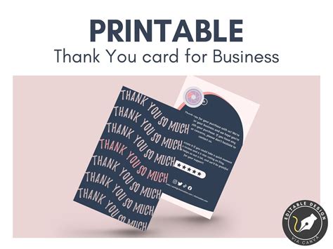 Printable Thank You Cards Personalized Thank You Cards Thank You Card