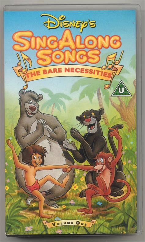 Disney S Singalong Songs The Bare Necessities Vhs Video Jungle Book