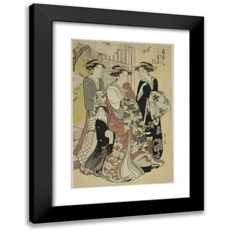 Ch Bunsai Eishi X Black Modern Framed Museum Art Print Titled