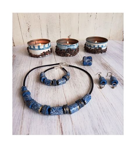 Navy Blue Set Navy Blue Jewelry Dark Blue Jewelry Blue And Gold