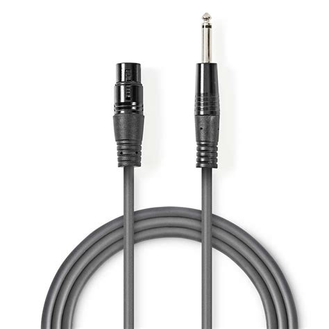 Unbalanced Audio Cable XLR 3 Pin Female 6 35 Mm Male Nickel