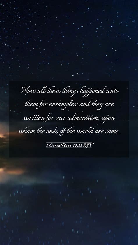 1 Corinthians 10 11 Kjv Mobile Phone Wallpaper Now All These Things