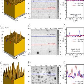 Afm Profile Of Nm Gold Layers Measured For Different Samples Images