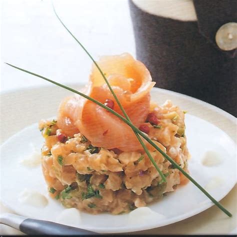 Voorgerecht Als Zalmtartaar Met Gerookte Zalm Jumbo