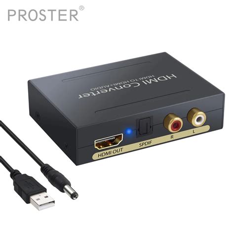 Proster 1080p 51 Mini Hdmi Audio Converter Hdmi Optical Spdifrca Extractor Hdmi Splitter With