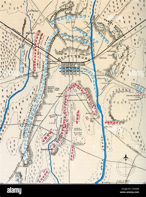 The Battle Of Gettysburg Map