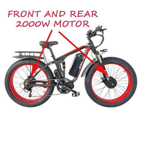 2000w Electric Bicycle Dual Motor Smlro V3 Pro 26inch 48v 28mph 16ah 22