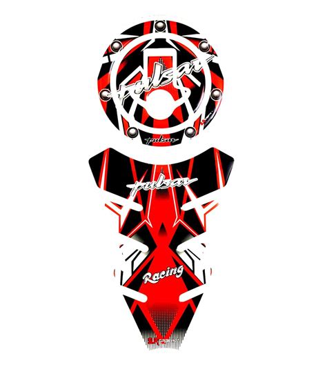 Automopix Combo Pulsar Red Diomond Customize Vinyl Tank Pad Fuel