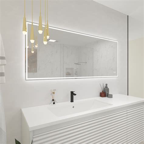 Ivy Bronx Jashayla Modern Frameless LED Light Bathroom Mirror Fog Free