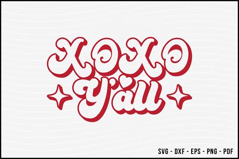 Xoxo Yall Retro Valentine Svg Design Graphic By Beecraftr · Creative