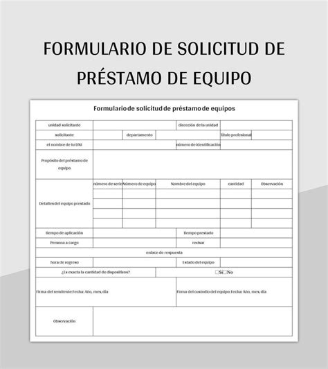 Plantilla De Formato Excel Formulario De Solicitud De Préstamo De