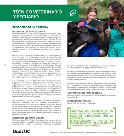 TÉCNICO VETERINARIO Y PECUARIO by Duoc UC Issuu