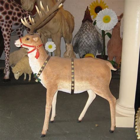 Garden Decoration Life Size Resin Fiberglass Reindeer Statue View Life
