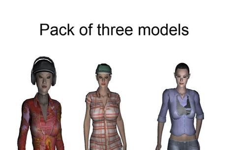 D Model Nude Girl Collection VR AR Low Poly CGTrader