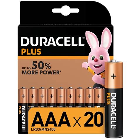 Duracell Plus Aaa Alkaline Batteries V Lr Mn Pack Shop