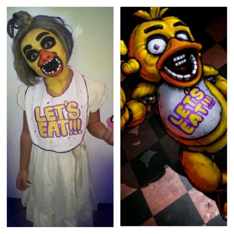 Five Nights At Freddys Face Paint Chica Costume Cosplay Baby