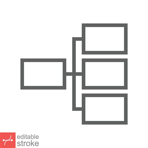 Organization chart icon. Simple outline style. Org hierarchy, company ...