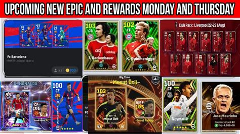 Upcoming Monday And Thursday New Epic Player Rewards And Events In