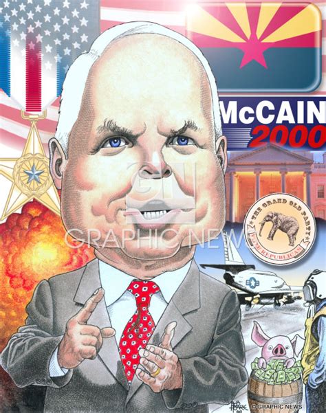 U.S.: John McCain 2000 illustration infographic