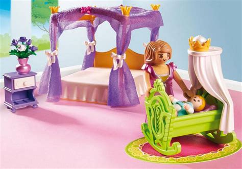 Playmobil Princess 6851 pas cher Chambre de la reine avec lit à baldaquin