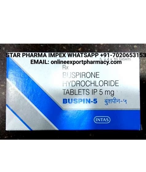 Buspirone Hydrochloride 5 Mg And 10 Mg Tablet Non Prescription