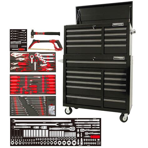 Onlinetools Powerbuilt 254pc 41 Tool Chest Roller Cabinet And Assorted Tools