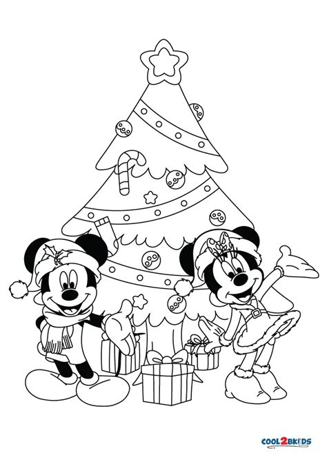 Coloriages De Noël De Mickey Mouse Coloriages Gratuits à Imprimer