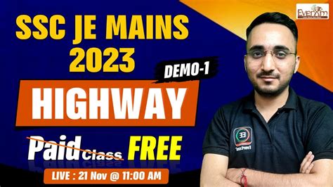 SSC JE Mains Civil Engineering 2023 Highway Engineering SSC JE Mains