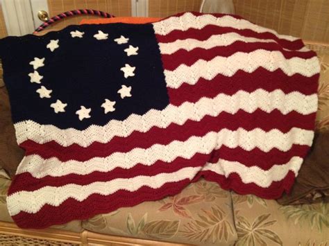 Betsy Ross Patriotic Afghan Crochet Crochet Projects Afghan