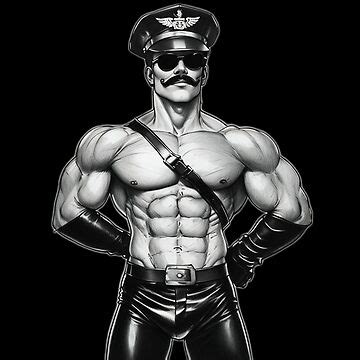 Gay Leather Uniform Daddy Tom Of Finland Tribute Berlin German Pride Graphic Design Sticker