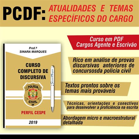 Curso Completo De Discursiva PCDF Sinara Marques