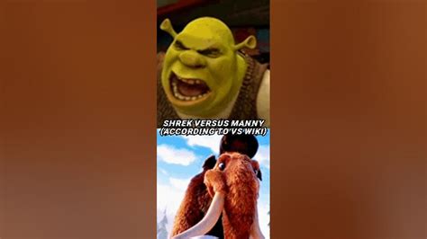 Shrek Vs Manny Dreamworksblue Sky Studios Vs Edit Youtube