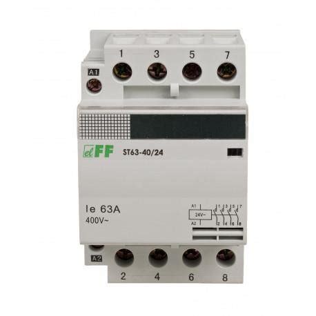 Modulares Schütz 63A 4×NO 24V AC ST63-40 24V F&F - Elektrogeschäft Reeline