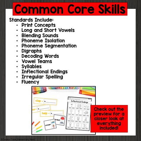 1st Grade Reading Foundational Skills Bundle Elementary Nest