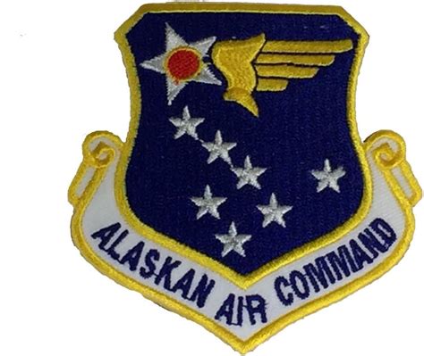 Embroidered Military Patch Usaf Air Force Alaskan Air Command New Muted