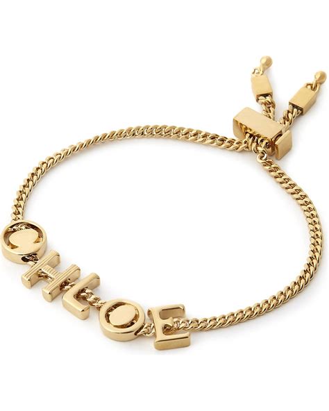 Chloé Letter Charm Bracelet In Metallic Lyst