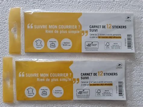 Lot Carnets De Sticker Lettre Courrier Suivi France La Poste