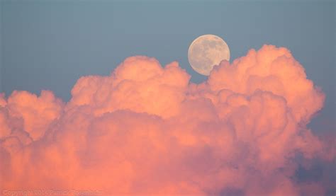 Super Moon And Clouds Aesthetic Desktop Wallpaper