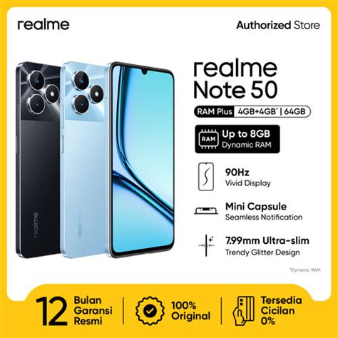 Promo Realme Note 50 4GB 64GB 4GB 128GB 90Hz Vivid Display Mini