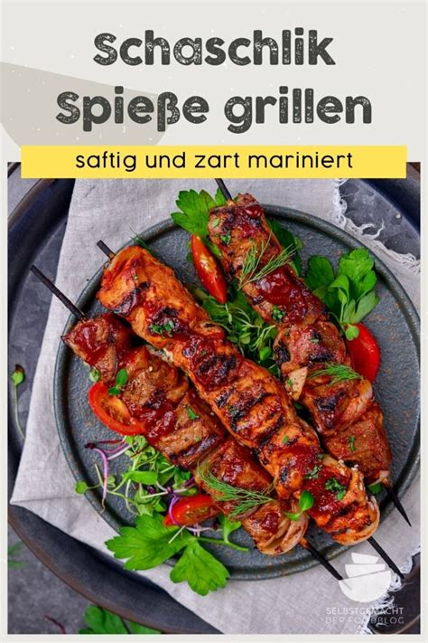 Schaschlik Spie E Mit Feta Grill Dip Selbstgemacht Der Foodblog