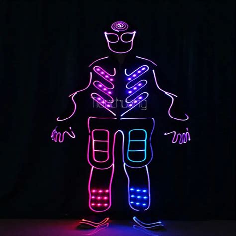 Tron Legacy Burning Man Light Up Suit Disfraz Led Para Halloween