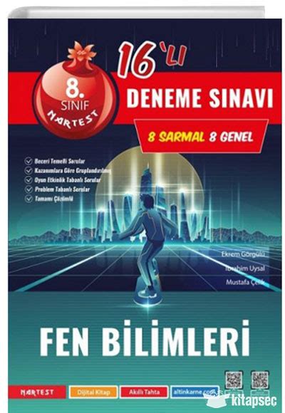 8 Sınıf Mod Fen Bilimleri 16 Deneme Sınavı Nartest Yayınları