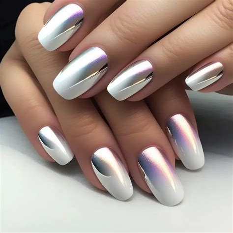 Chrome White Nails The Ultimate Spring Summer Look Ongles En Gel